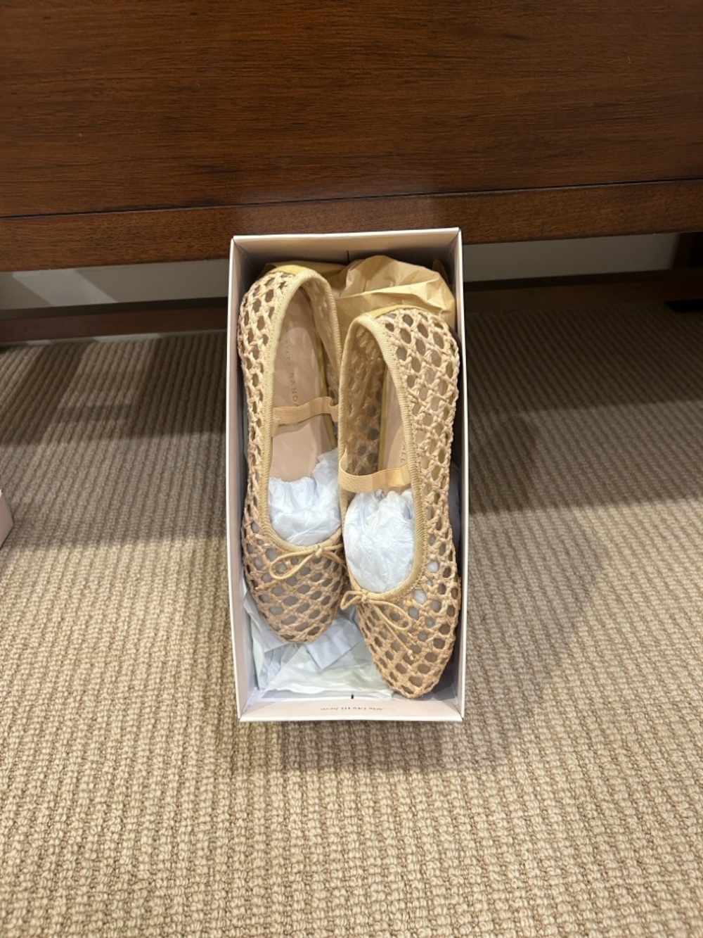 Loeffler Randall Leonie Woven Ballet Flats Natural 7.5 - Picture 5 of 5